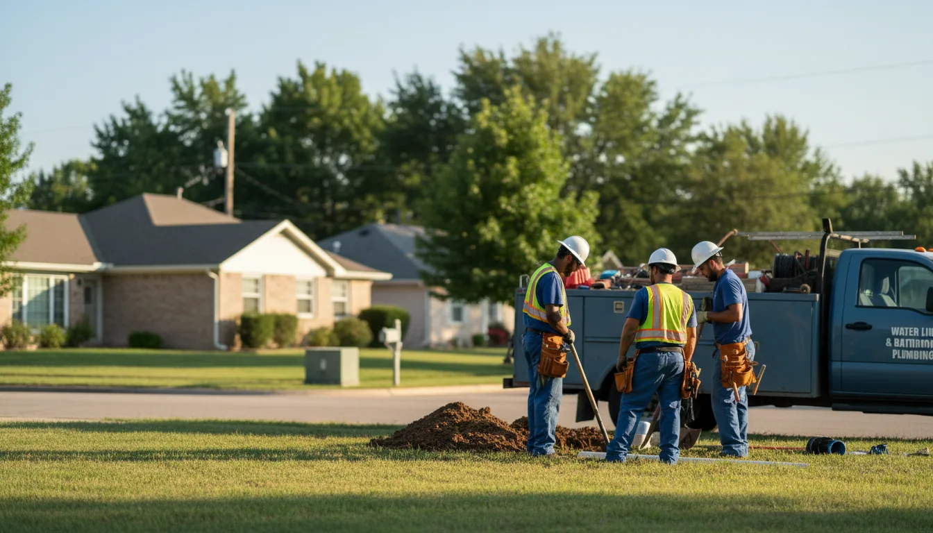 Residential water line and bathroom plumbing service in Maine, NY